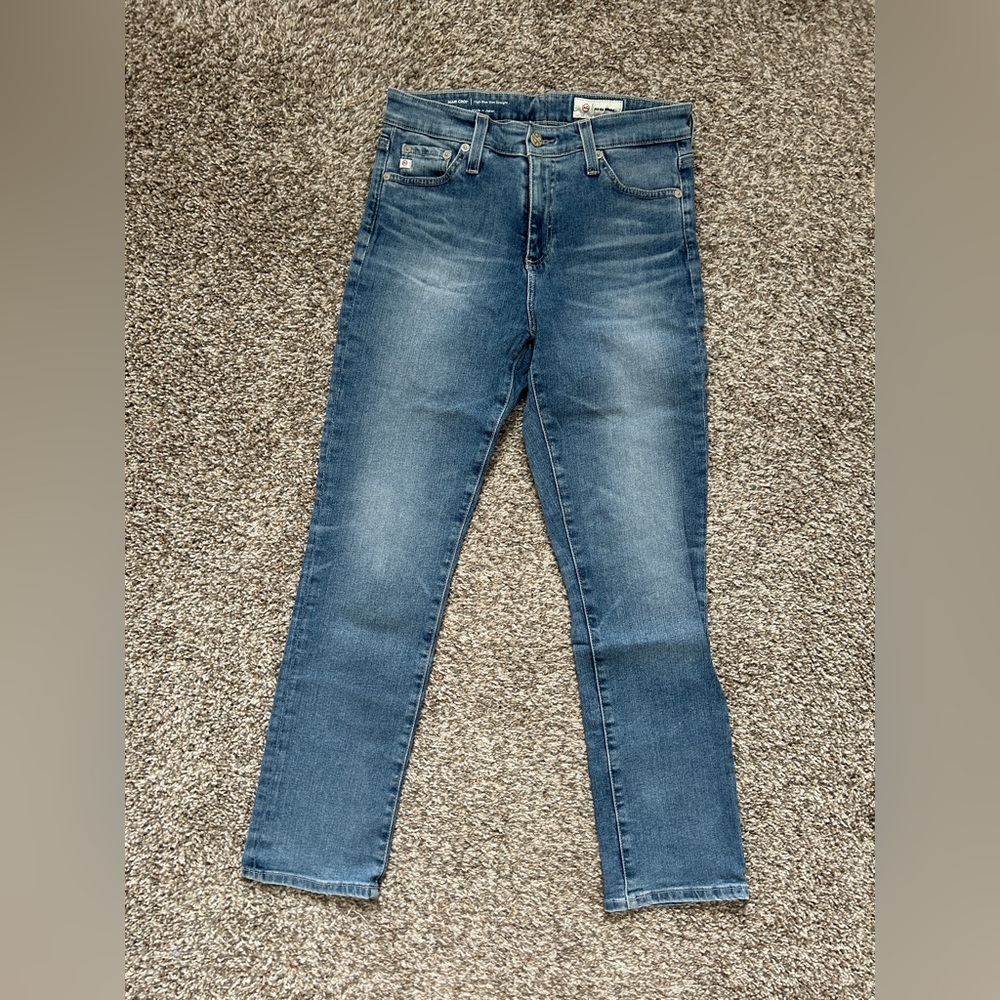 AG jeans Mari Crop high rise slim straight